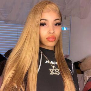 13X6-Honey Blonde-Lace-Front-Wigs-straight 1