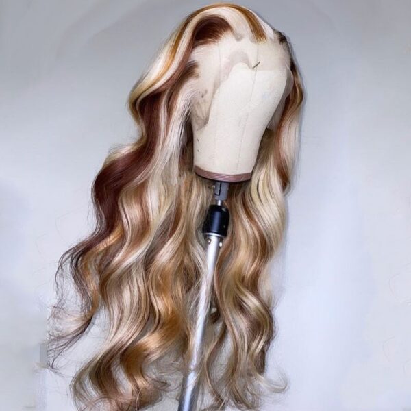 Highlight White Mix Color T-PART Lace Wig Body Wave Texture