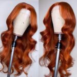 T Part Lace Wig Ginger Orange Straight 4