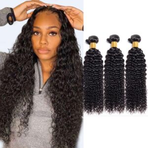 CYWIGS kinky curly hair bundles natural color