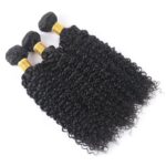 3 kinky curly hair bundles natural color