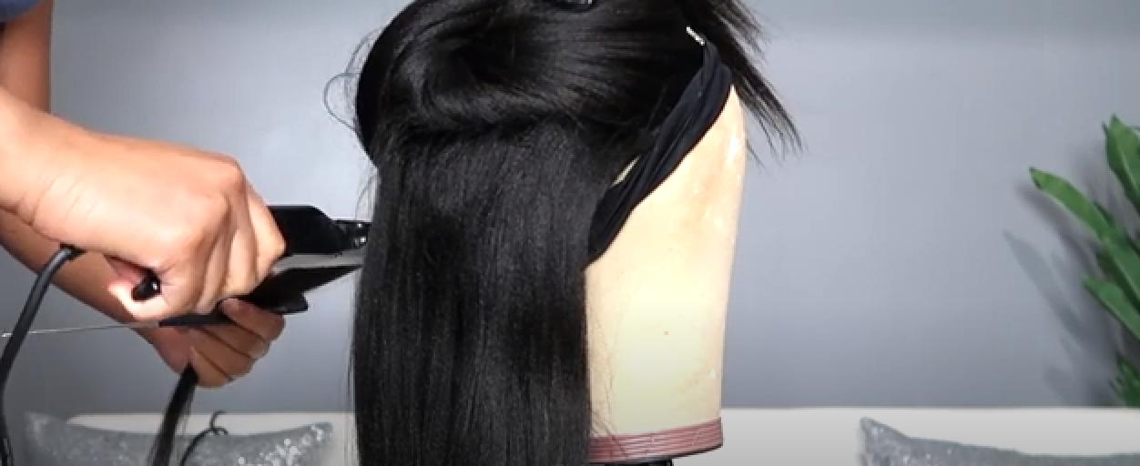 Use a hair straightener to maintain your wig