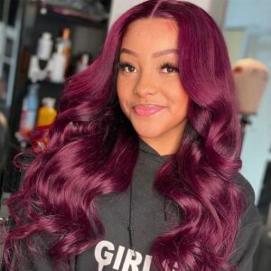 Body Wave 99J 13x6 Lace Front Wig