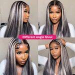 Straight Grey Highlight 13x4 Lace Front Wig